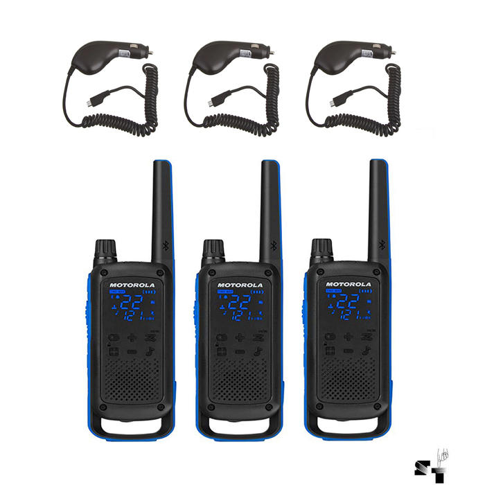 Trio de Handies Motorola T800 56 km - 22 Canales - Digital - Bluetooth