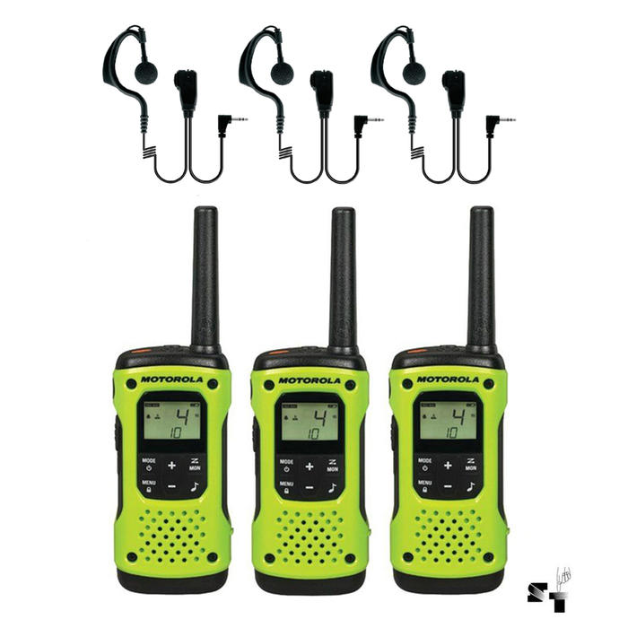 Trio de Handies Motorola T600 56KM 22 Canales + 3 Auriculares JH-614