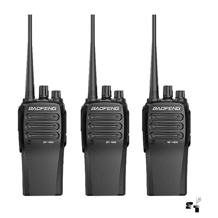 Trio de Handies Baofeng BF-1909 10 W Uhf Recargable