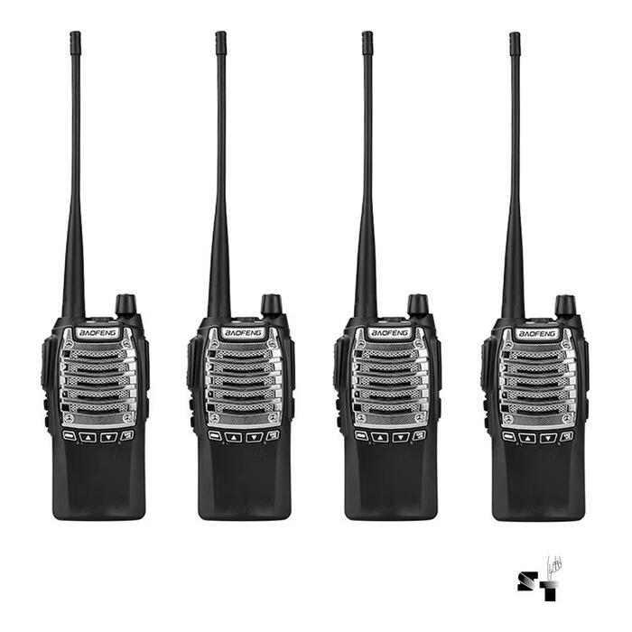Cuatro Handies Baofeng UV-8D 8 W Uhf Recargable