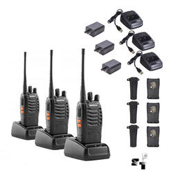 Trio de Handies Baofeng BF-888S Uhf Recargable 