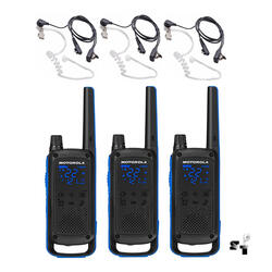 Trio de Handies Motorola T802 56 km - 22 Canales - Digital - Bluetooth + 3 Auriculares JH-801